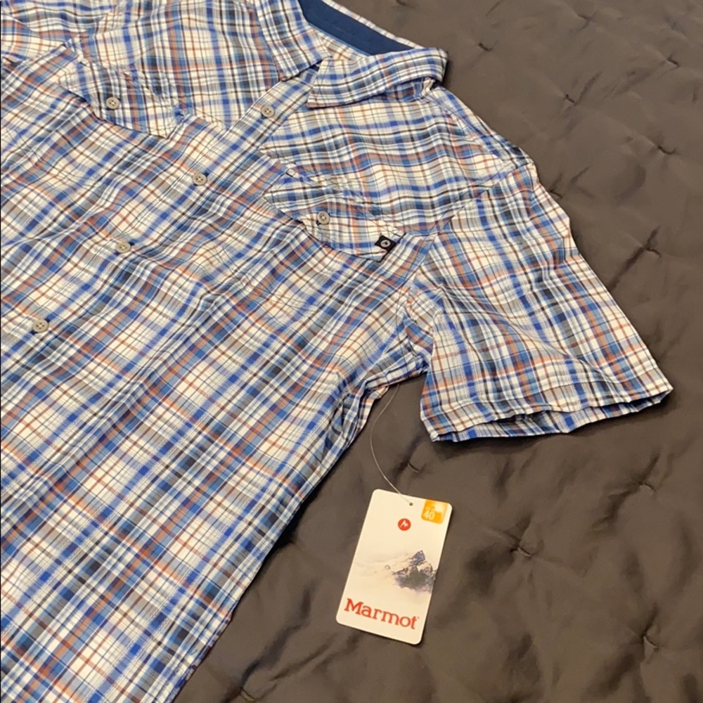 NWT Marmot Men’s Short-sleeve plaid shirt
